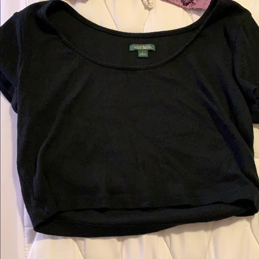 Black scoop next crop top